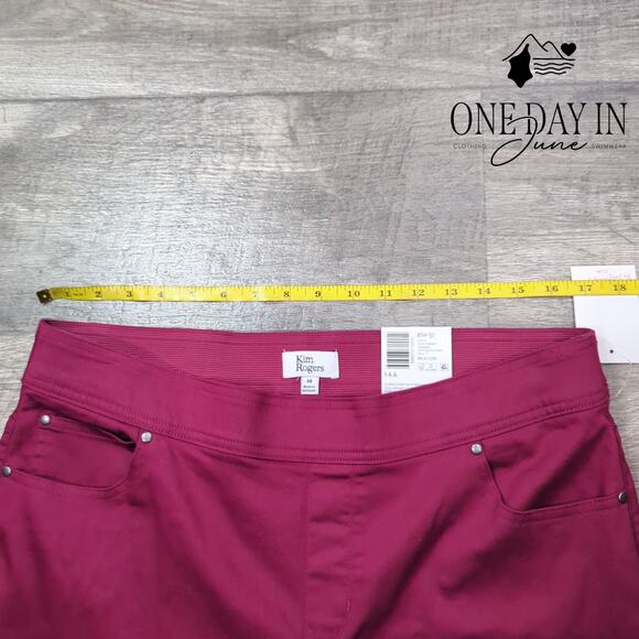 Kim Rogers Pull On Super Stretch Straight Leg Pants Size 14 - Picture 3 of 6